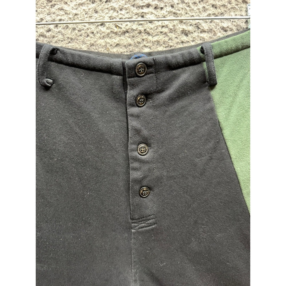 Roucha High Rise Feke Fleece Drawstring Cropped Pant Black Green Womens Size AA - Picture 5 of 15